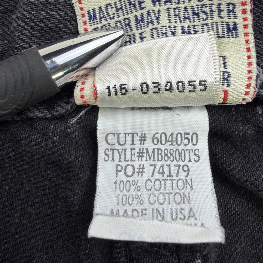 True Religion Ricky Straight Leg Jeans Mens 31 Black Faded Contrast Stitch USA